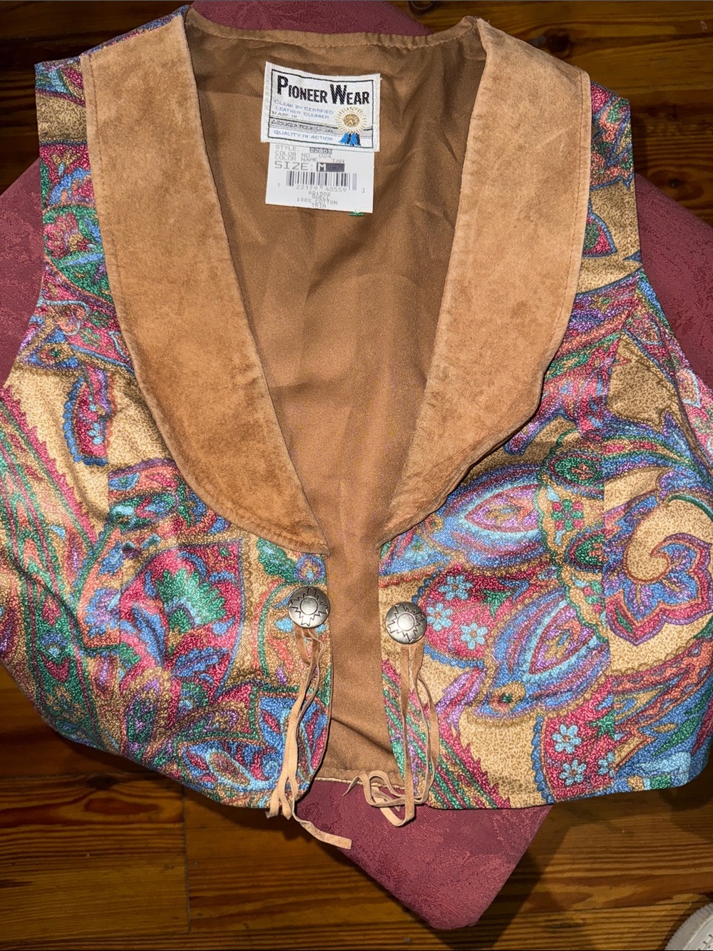 Vintage Southwestern Aztec Western USA Medium - Blanket Vest Made in USA